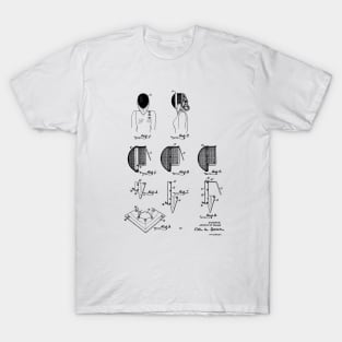 Fencing Mask Vintage Patent Hand Drawing T-Shirt